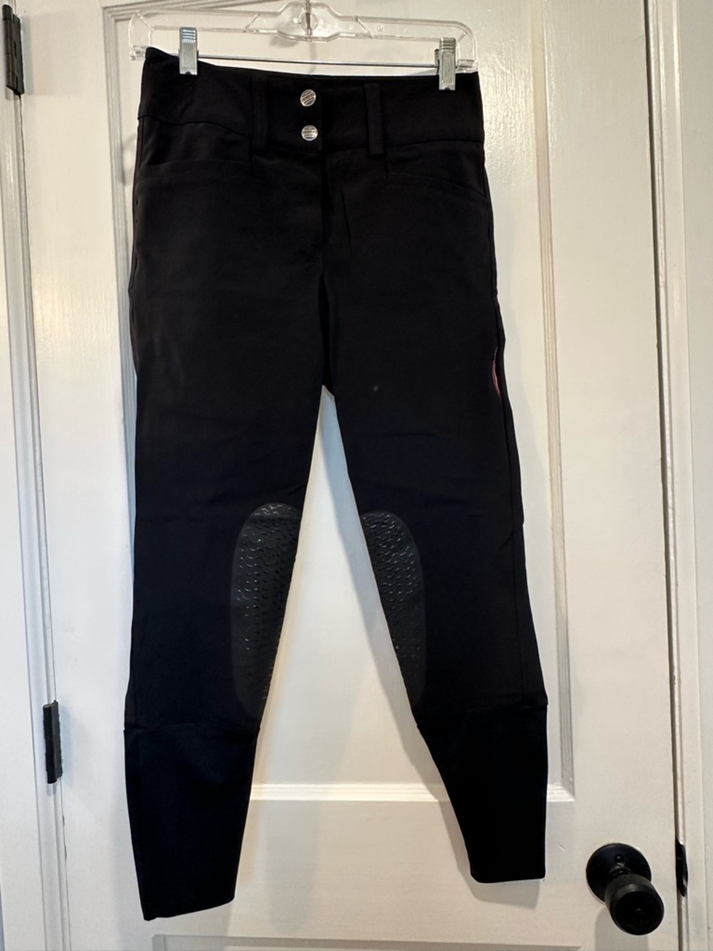 Black Animo Riding Breeches with Silicone Knee Patches
